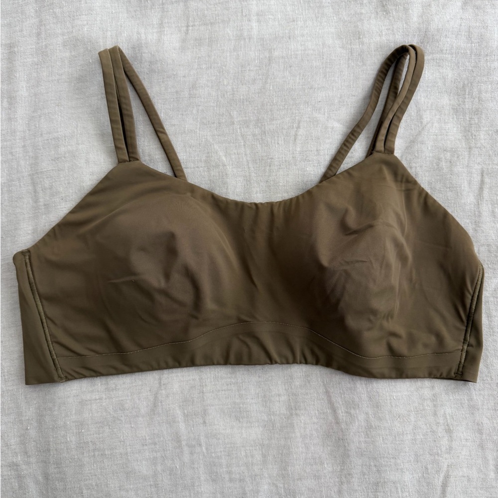lululemon like a cloud bra olive green brown size 10 B/C cup